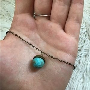 BLUE ACORN NECKLACE